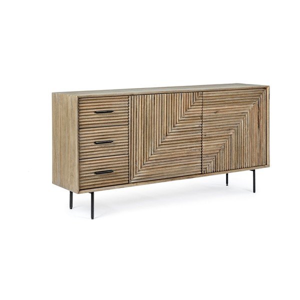 Komoda od masivnog manga u prirodnoj boji 160x83x40 cm Darsey – Bizzotto