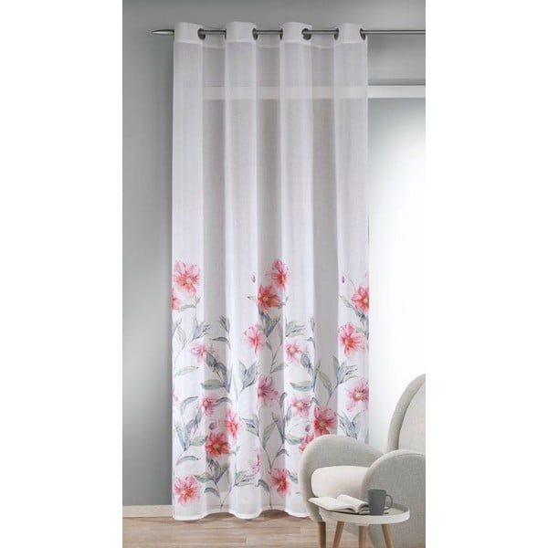 Bijela/ružičasta zavjesa 135x245 cm – Sehlbach-image-1
