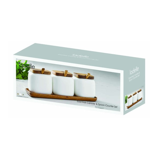 Porculanske posude za namirnice u setu 3 kom za šećer/za sol Essentials – Ladelle-image-2