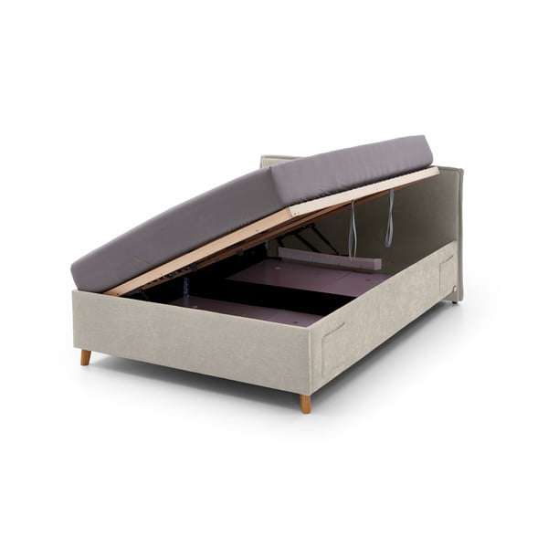 Bež podstavljeni dječji krevet s prostorom za odlaganje s podnicom 120x200 cm Fun – Meise Möbel-image-2