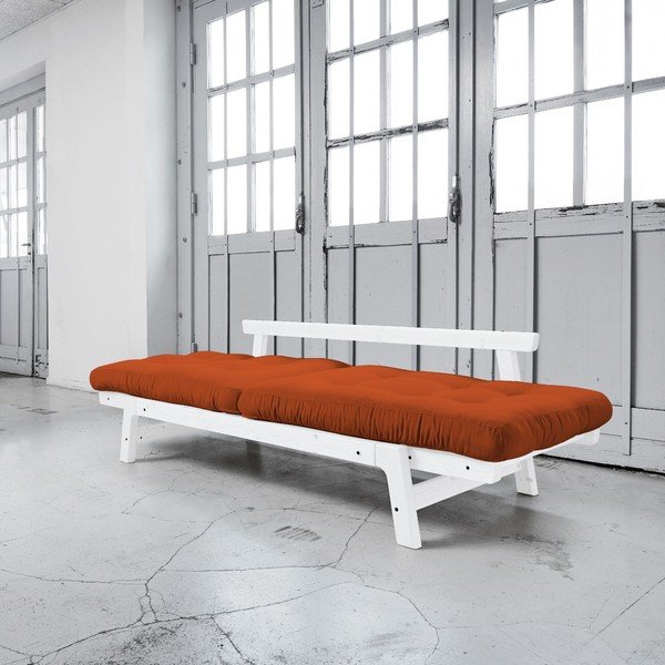 Sofa na razvlačenje Karup Step White / Orange-image-3