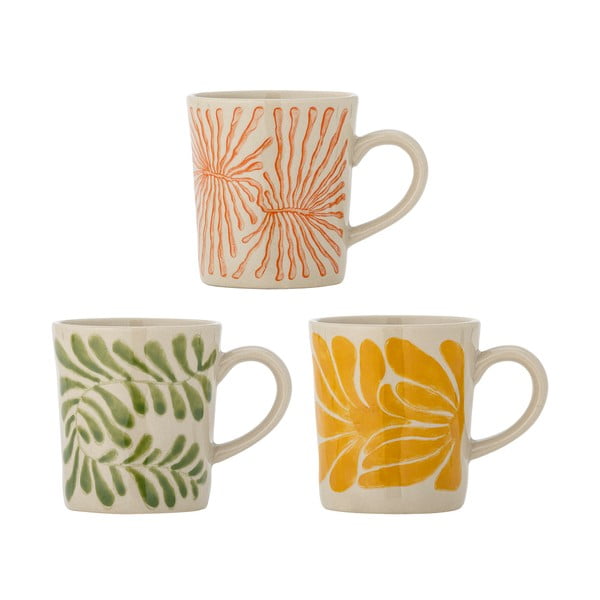 Šalice u setu 3 kom za cappuccino od kamenine 205 ml Fauni – Bloomingville