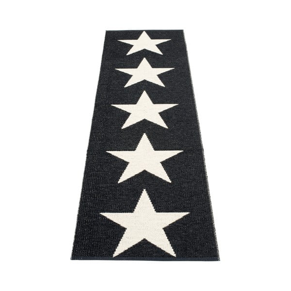 Crno-bijela unutarnja i vanjska staza 70x250 cm Viggo Black – Pappelina