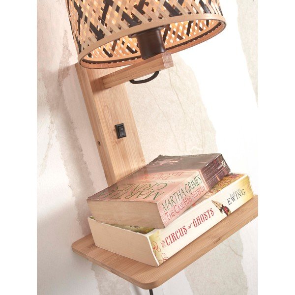 Crna/u prirodnoj boji zidna lampa ø 18 cm Java – Good&Mojo-image-4