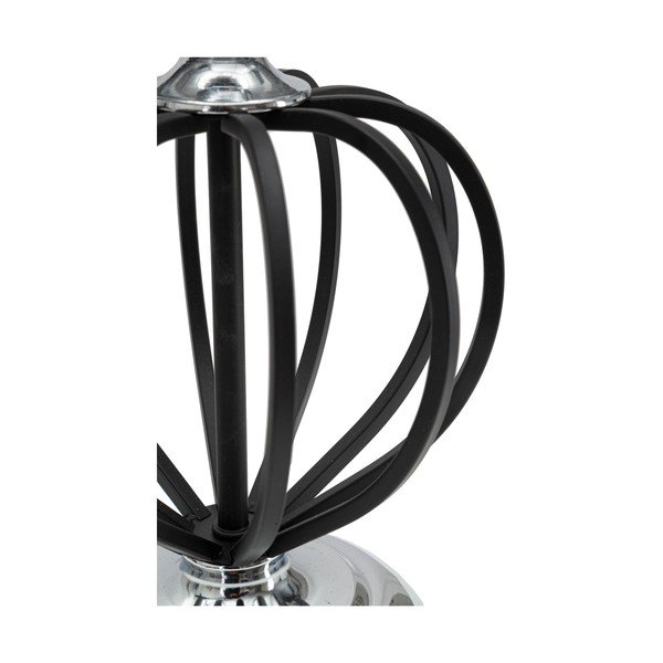 Crna/u srebrnoj boji stolna lampa s tekstilnim sjenilom (visina 44,5 cm) Darky – Mauro Ferretti-image-4