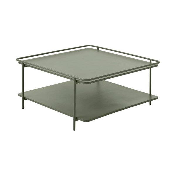 Zeleni metalni stolić za kavu 75x75 cm Yuba – Unique Furniture-image-3