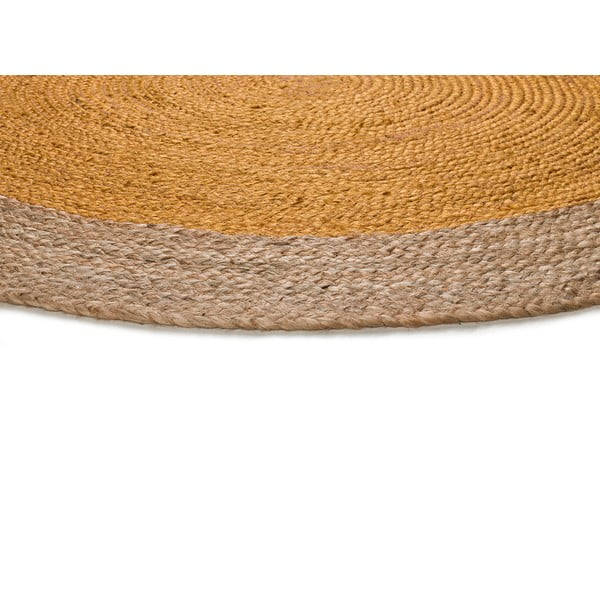 Senf žuto-u prirodnoj boji okrugli tepih ø 90 cm Mahon – Universal-image-3
