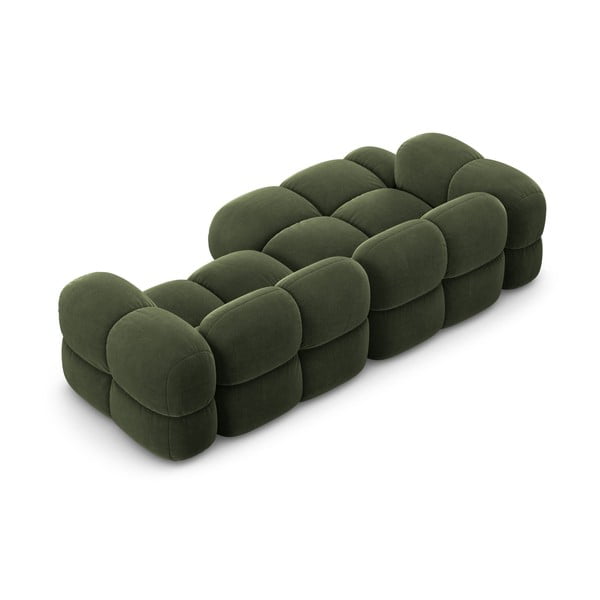 Zelena baršunasti kutna garnitura (s lijevim kutom/s ležaljkom) Loretto – Cosmopolitan Design-image-4