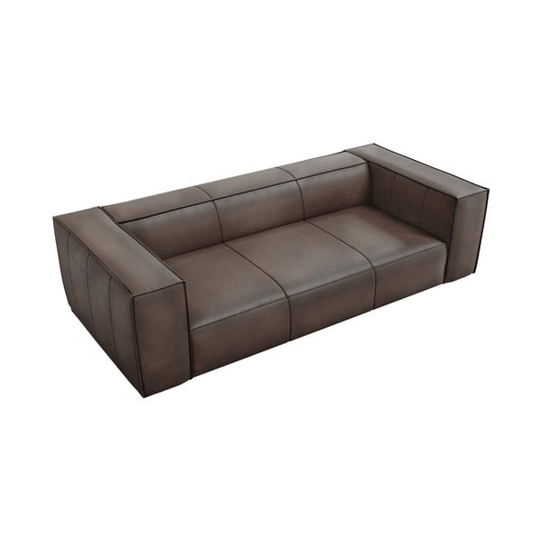 Smeđa kožna sofa 227 cm Madame - Windsor & Co Sofas-image-3