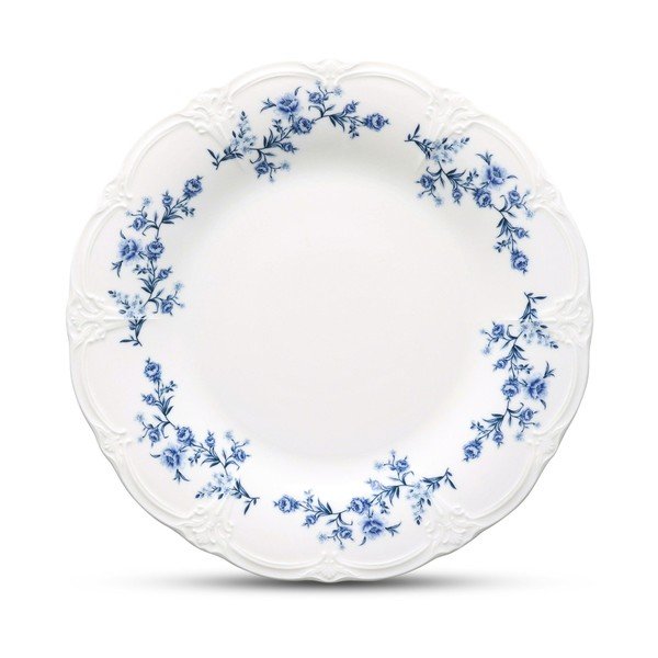 Bijeli/plavi porculanski tanjur za serviranje ø 32 cm Retro – BonBistro