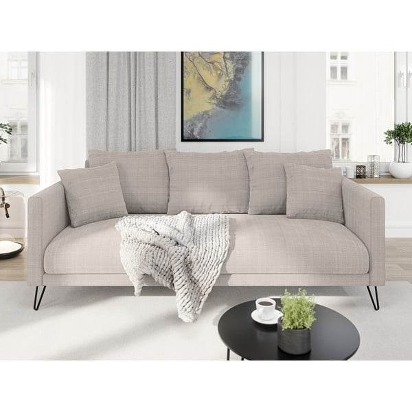 Svjetlo smeđa sofa od šenila 200 cm Freya – Ropez-image-1