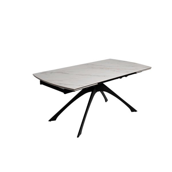 Proširiv blagovaonski stol s dodatnom pločom s pločom stola u mramornom dekoru 90x180 cm Rocía – Ixia