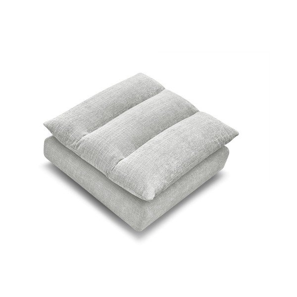 Svijetlo sivi tabure od šenila Neil – Bobochic Paris-image-2