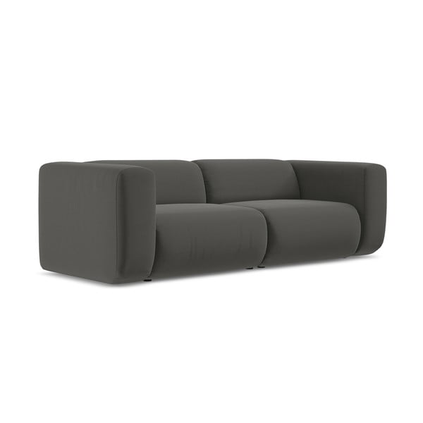 Siva baršunasti sofa 228 cm Ekahi – Makamii-image-2