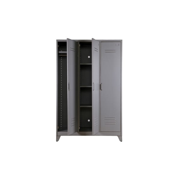 Sivi trokrilni ormar WOOOD Max-image-3
