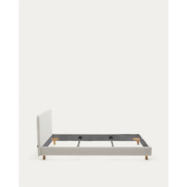 Sivi tapecirani bračni krevet bez podnice 180x200 cm Valma – Kave Home-image-3