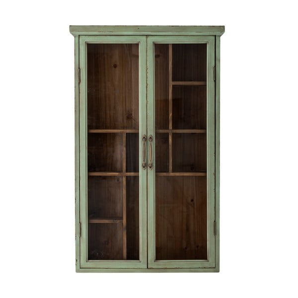 Zelena vitrina od masivne jele 13,5x80 cm Hazem – Bloomingville