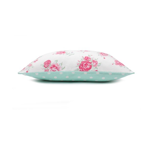 Mentol zelena jastučnica WeLoveBeds Roses, 40 x 60 cm-image-3