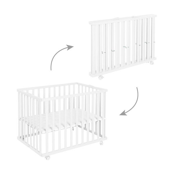 Bijeli putni krevetić 100x75 cm – Roba-image-3