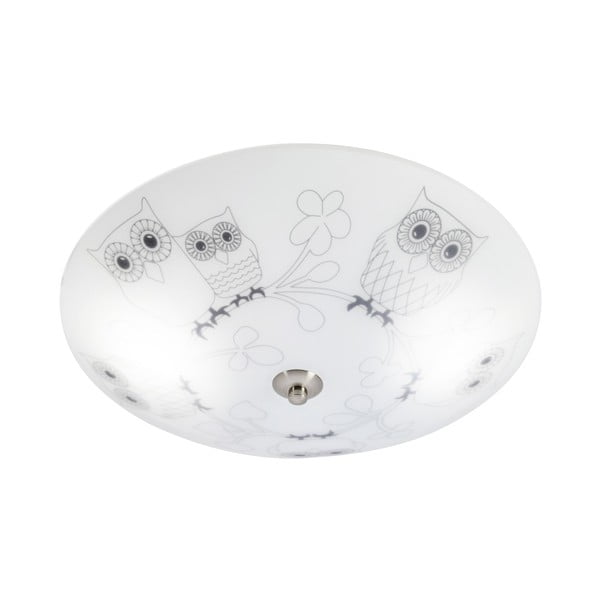 Bijela dječja stropna svjetiljka sa staklenim sjenilom ø 39 cm Ugglarp – Markslöjd