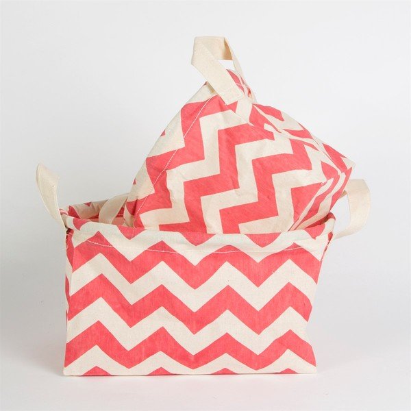 Set od 2 ružičaste košare Sass &amp; Belle Chevron-image-1
