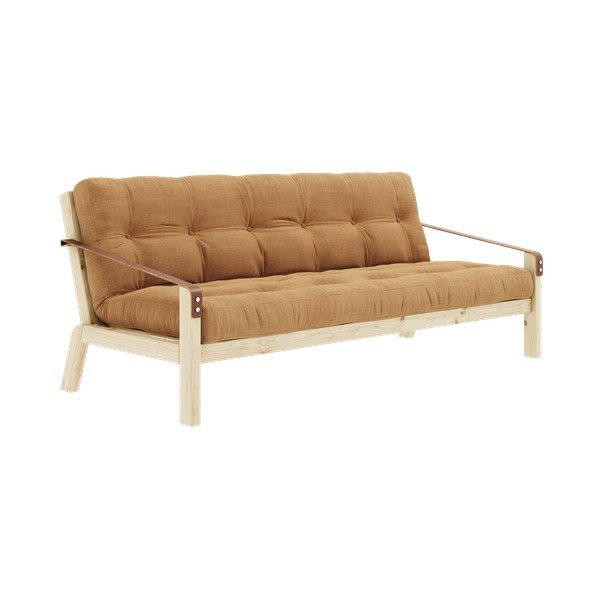 Senf žuta sklopiva sofa od samta 204 cm Poetry – Karup Design-image-2