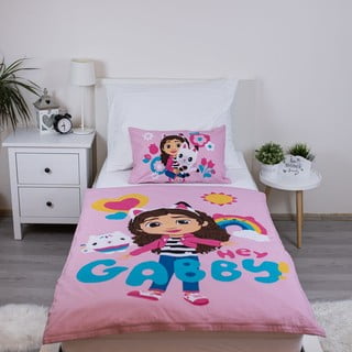 Ružičasta pamučna dječja posteljina za dječji krevetić 100x135 cm Gabby's Dollhouse – Jerry Fabrics