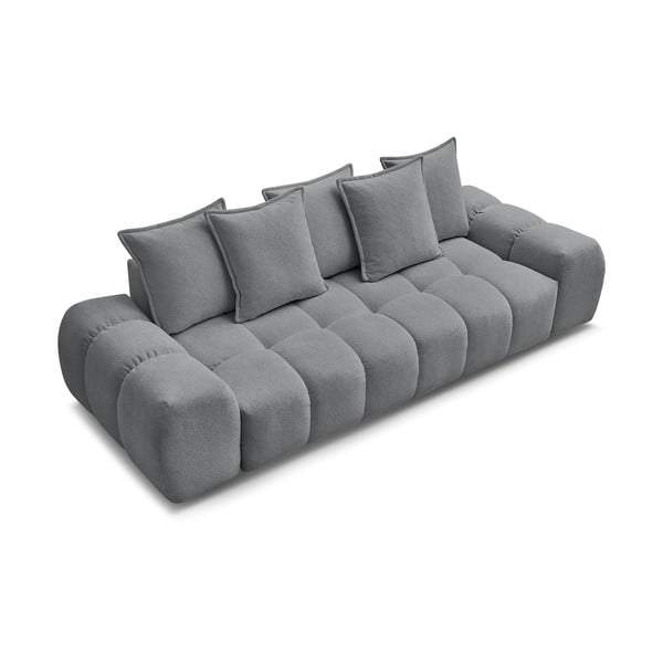 Tamno siva sklopiva/s prostorom za odlaganje sofa od šenila 278 cm Everest – Bobochic Paris-image-4
