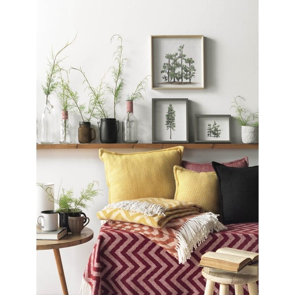 Pokrivač u boji vina s pamukom Euromant Chevron, 140 x 160 cm-image-1