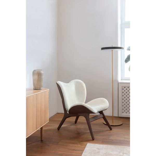 Crna LED stojeća svjetiljka s mogućnosti zatamnjivanja s metalnim sjenilom (visina 151 cm) Asteria Floor – UMAGE-image-1