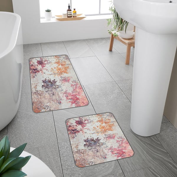 Ružičaste/ljubičaste kupaonske prostirke u setu 2 kom 60x100 cm – Mila Home-image-4