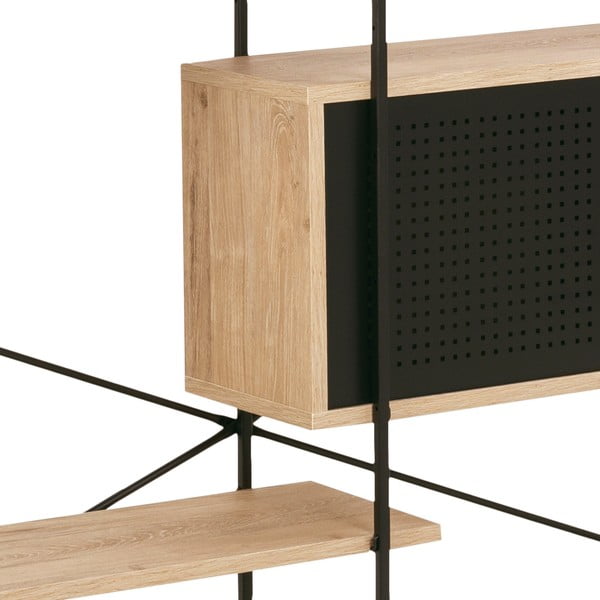 Biblioteka u dekoru divljeg hrasta Actona Angus, 172 x 188 cm-image-3