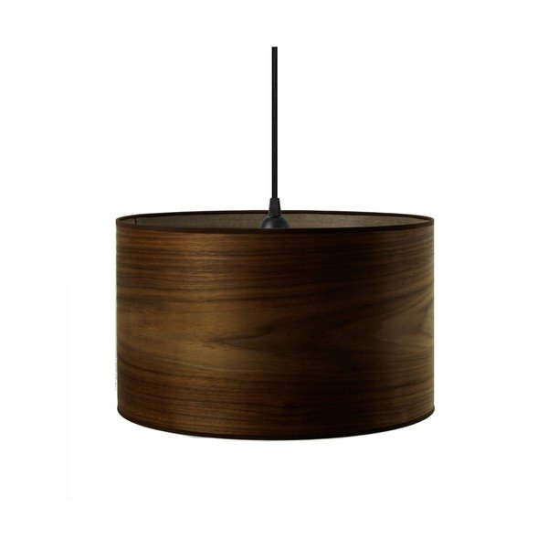 Stropna svjetiljka od prirodnog furnira u boji orahovog drveta Sotto Luce TSURI, Ø 40 cm-image-1