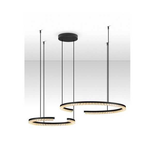 Mat crna LED viseća svjetiljka aluminijska s mogućnosti zatamnjivanja Greamy – Nova Luce-image-4
