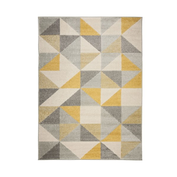 Sivo-žuti tepih Flair Rugs Urban Triangle, 200 x 275 cm