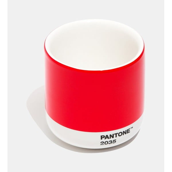 Crvena keramička termo šalica Pantone Cortado, 175 ml
