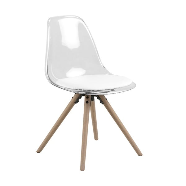 Prozirna blagavaonska stolica s postoljem od hrastovog drveta Actona Henning