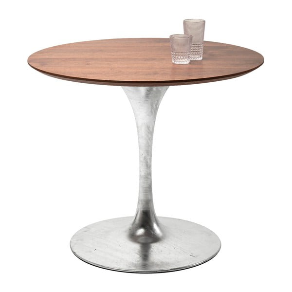 Ploča blagovaonskog stola u dekoru od oraha Kare Design Invitation, ⌀ 90 cm
