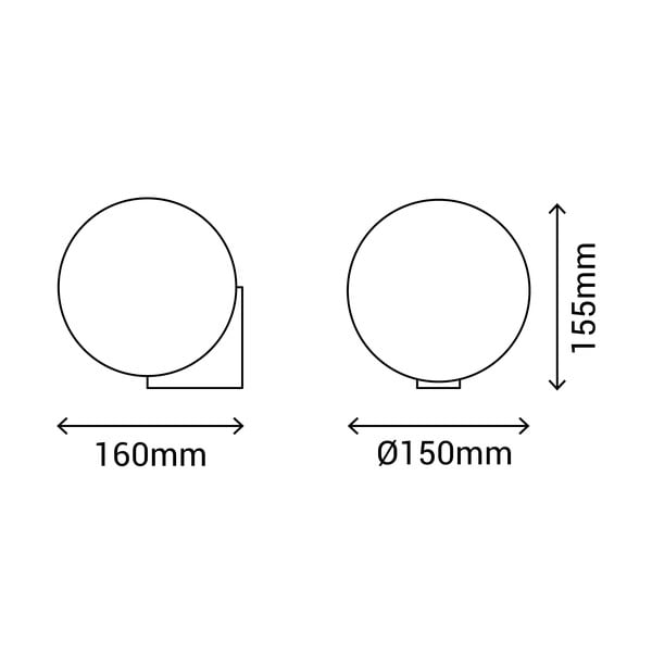 Zidna svjetiljka u srebrnoj boji SULION Obi, ø 15 cm-image-3