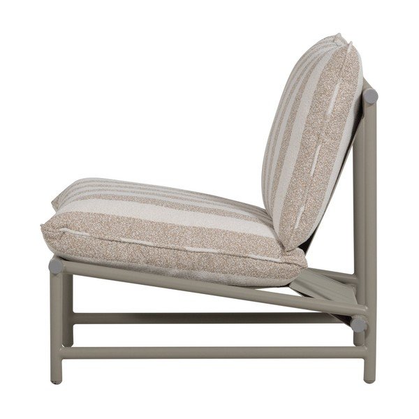 Bež metalna/podstavljena vrtna fotelja Elvo – WOOOD-image-3