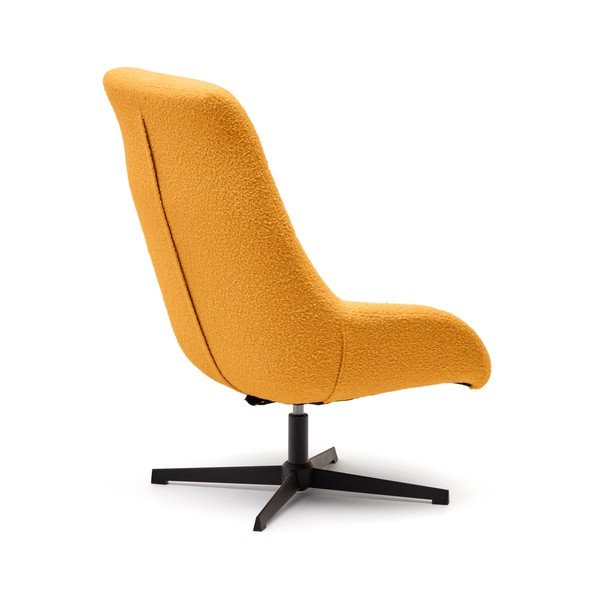 Senf žuta fotelja od bouclé tkanine Celida – Kave Home-image-3