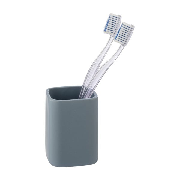 Plava keramička čaša za četkice za zube Hexa – Wenko-image-3