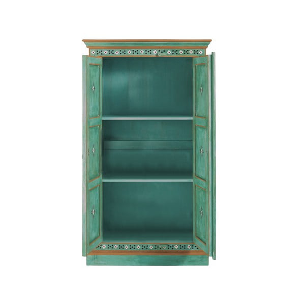 Zeleni ormarić od masivnog manga 87x152x38 cm Prem – Støraa-image-1