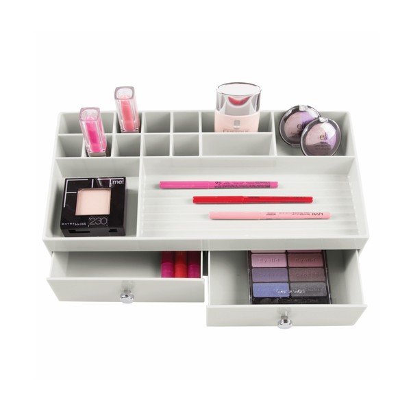 Bijeli organizator s 2 ladice InterDesign Cosmetic Plus-image-2