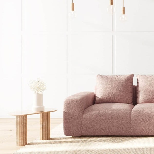 Ružičasta sofa od bouclé tkanine 287 cm Monce – Rodier-image-4