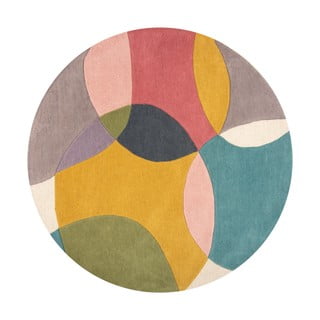 Ručno rađen vunen okrugao tepih ø 160 cm Glow Multi – Flair Rugs