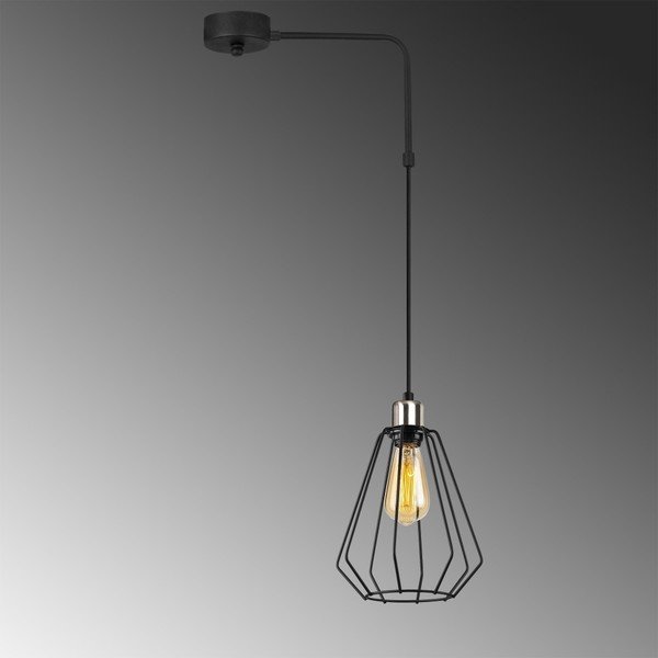 Crna metalna viseća svjetiljka Opviq lights Zach-image-1