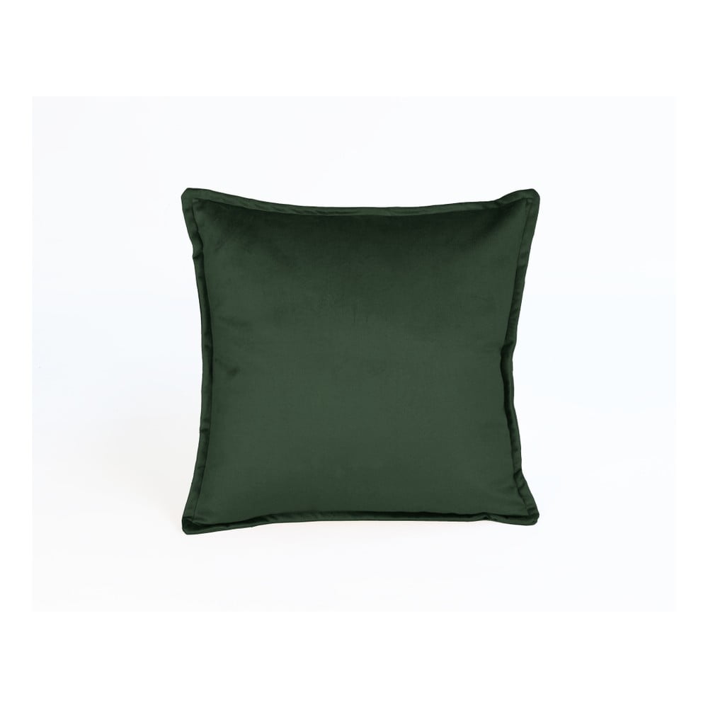 Tamno zelena ukrasna navlaka za jastuk Velvet Atelier, 45 x 45 cm