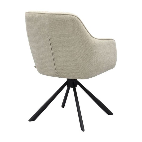 Krem podstavljena blagovaonska stolica s naslonima za ruke Avola – Unique Furniture-image-4