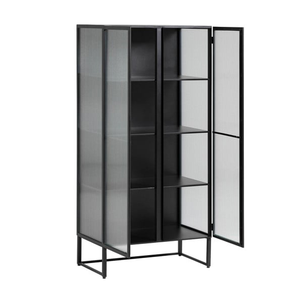 Crna željezna vitrina 70x143x41 cm Trixie – Kave Home-image-4